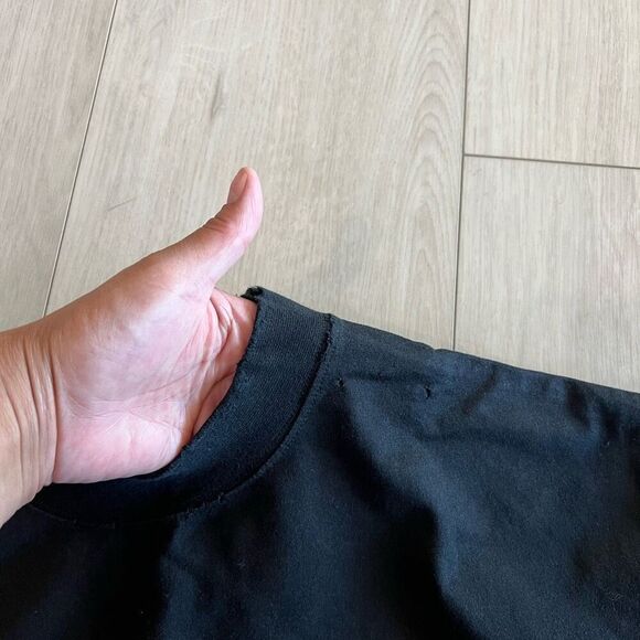 BALENCIAGA unisex black distress shirt size m - Picture 7 of 14